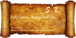 Sámson Kasszián névjegykártya